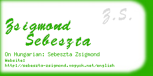 zsigmond sebeszta business card